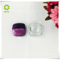 Hot sale clear empty cosmetic square glass jar with screw cap